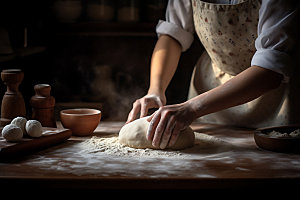 面包制作烘焙面点摄影图