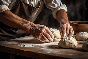 面包制作烘焙面食摄影图