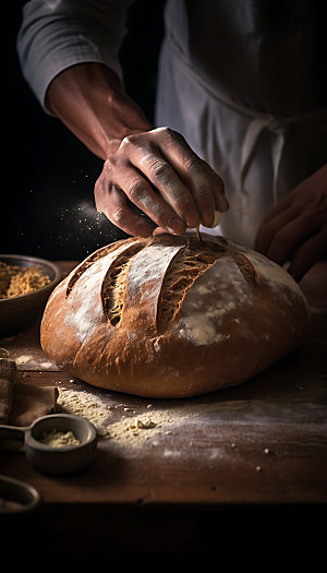 面包制作面食烘焙摄影图