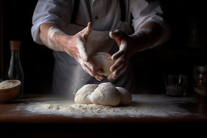 面包制作面食面点摄影图