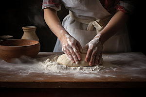 面包制作烘焙面点摄影图
