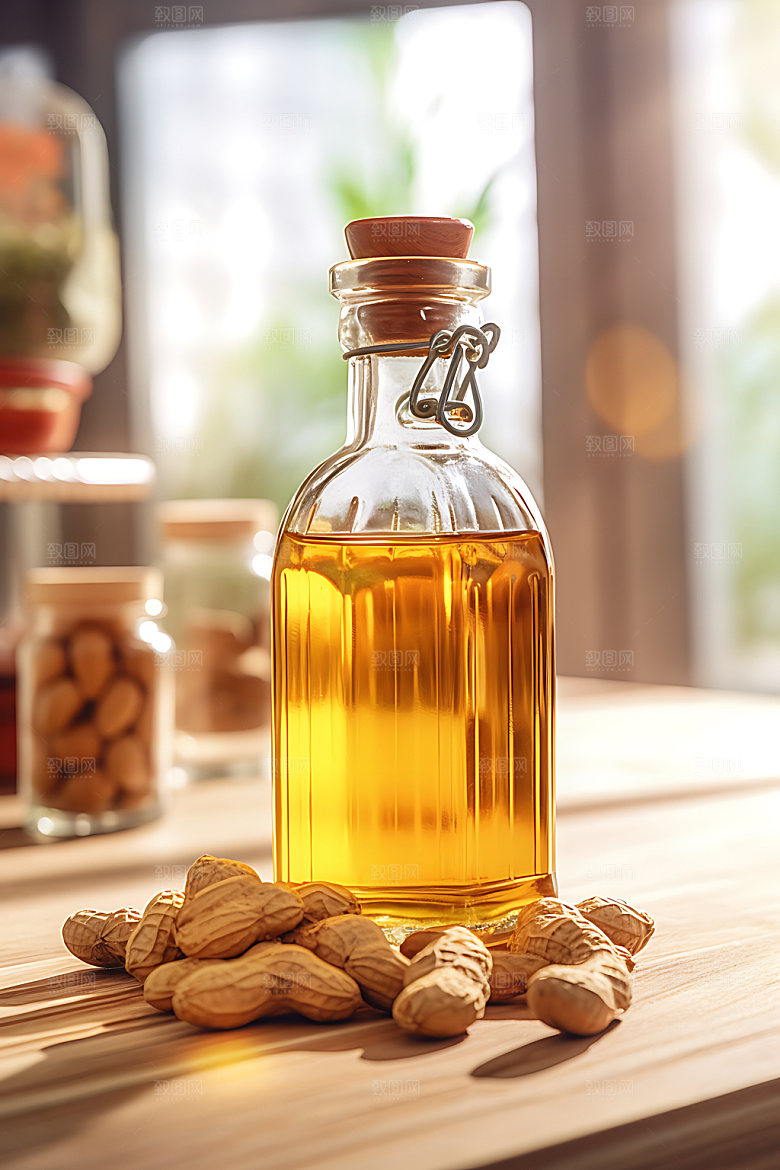 食用油调料花生油摄影图