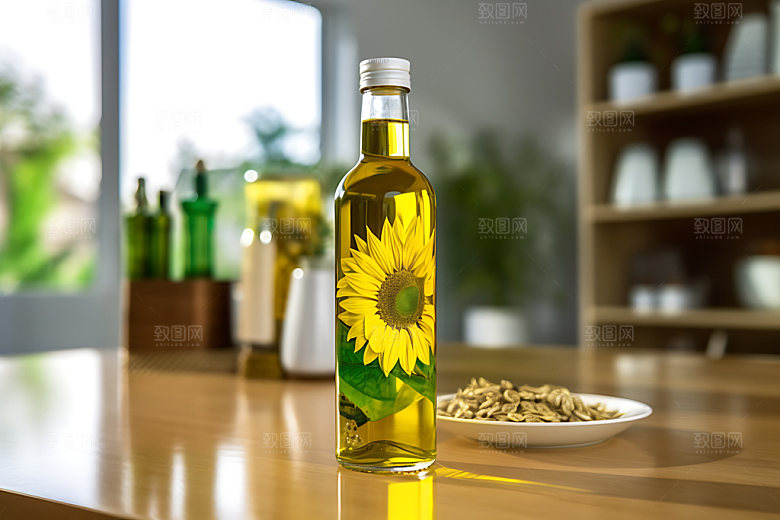 食用油油壶清新摄影图