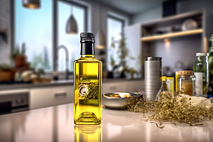 食用油清新橄榄油摄影图