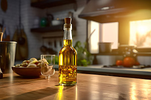 食用油橄榄油清新摄影图