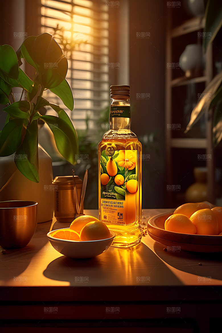 食用油厨房场景花生油摄影图