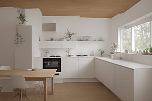 厨房渲染空间效果图
