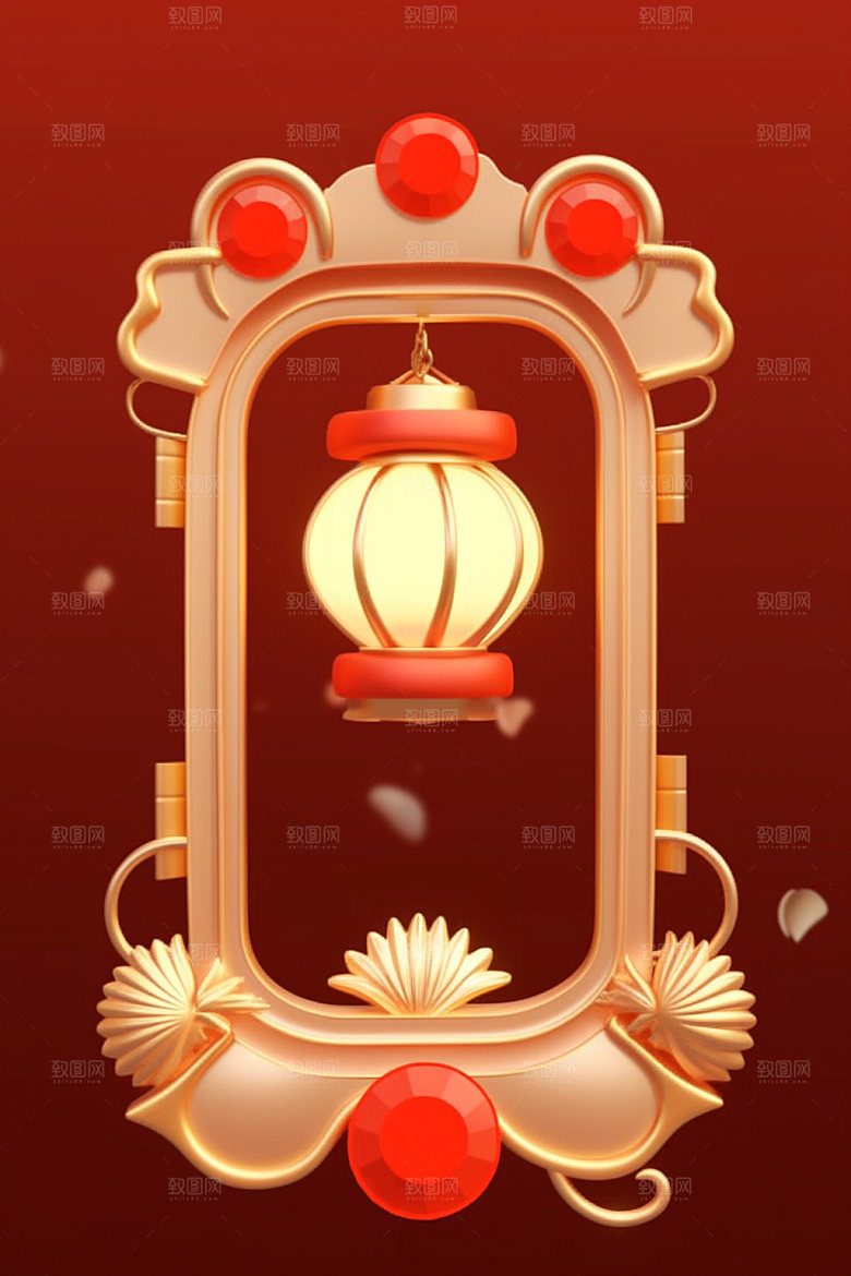 新春边框喜庆春节UI元素
