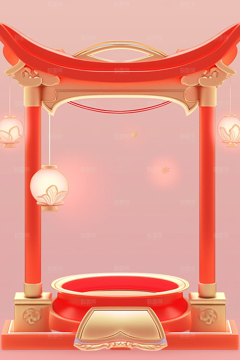 新春边框弹窗新年UI元素