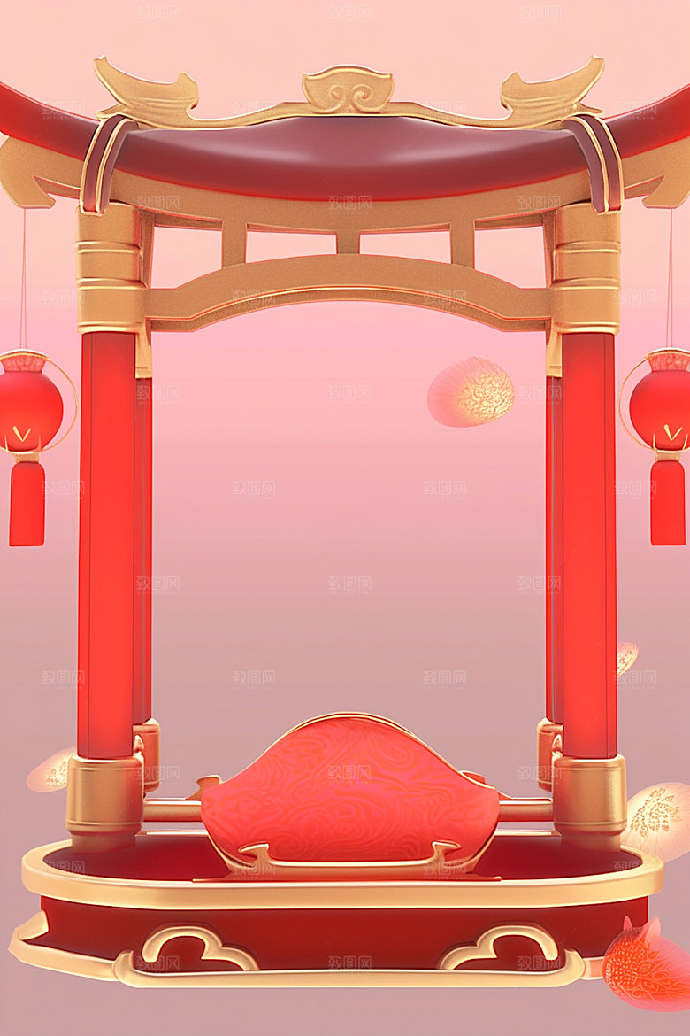 新春边框福利促销UI元素