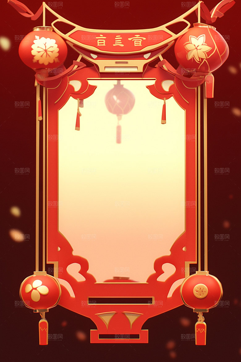 新春边框中国年新年UI元素