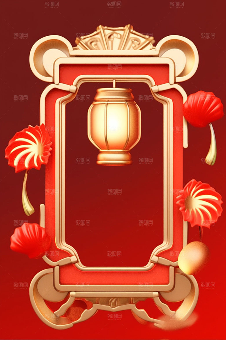 新春边框喜庆春节UI元素