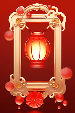 新春边框春节中国年UI元素