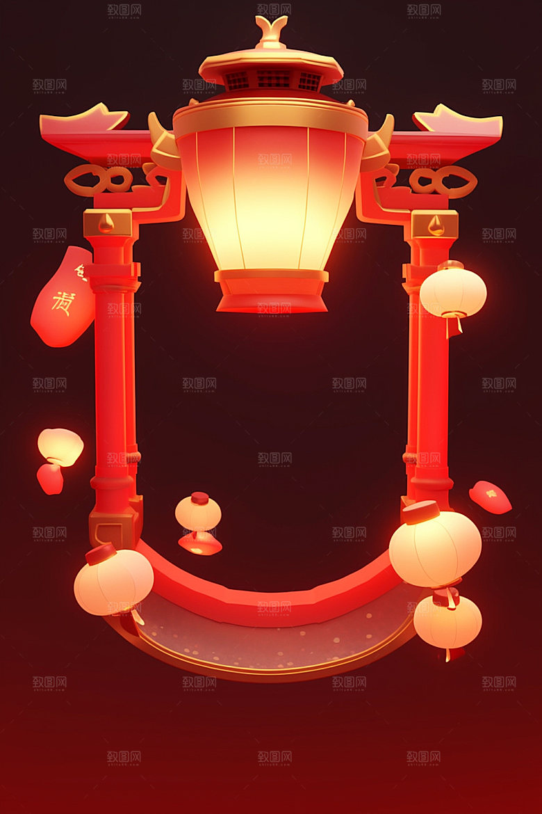 新春边框春节喜庆UI元素