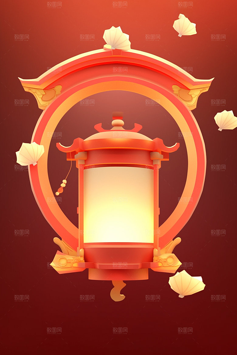 新春边框红色红包UI元素