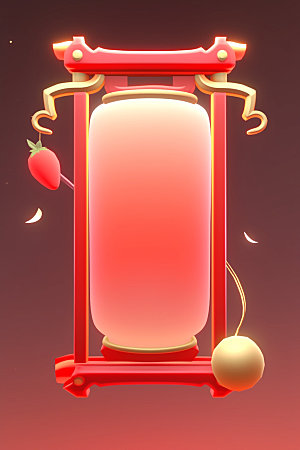 新春边框促销红色UI元素