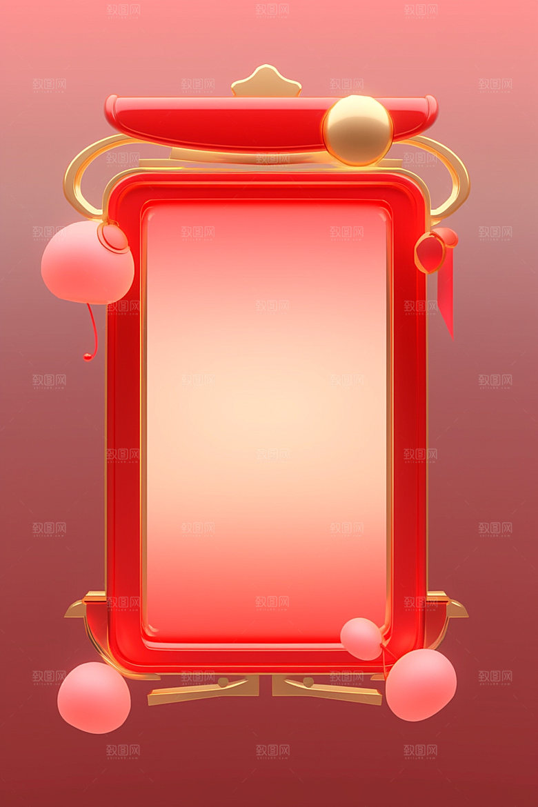 新春边框春节新年UI元素