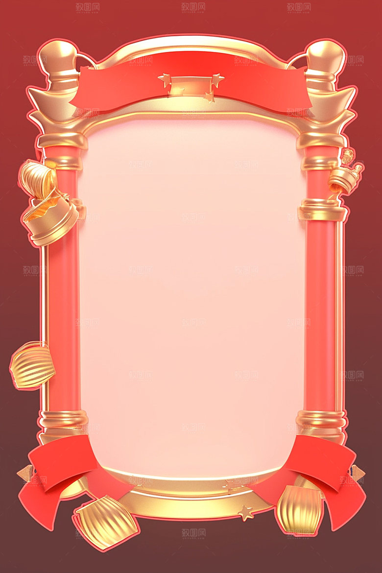新春边框新年春节UI元素