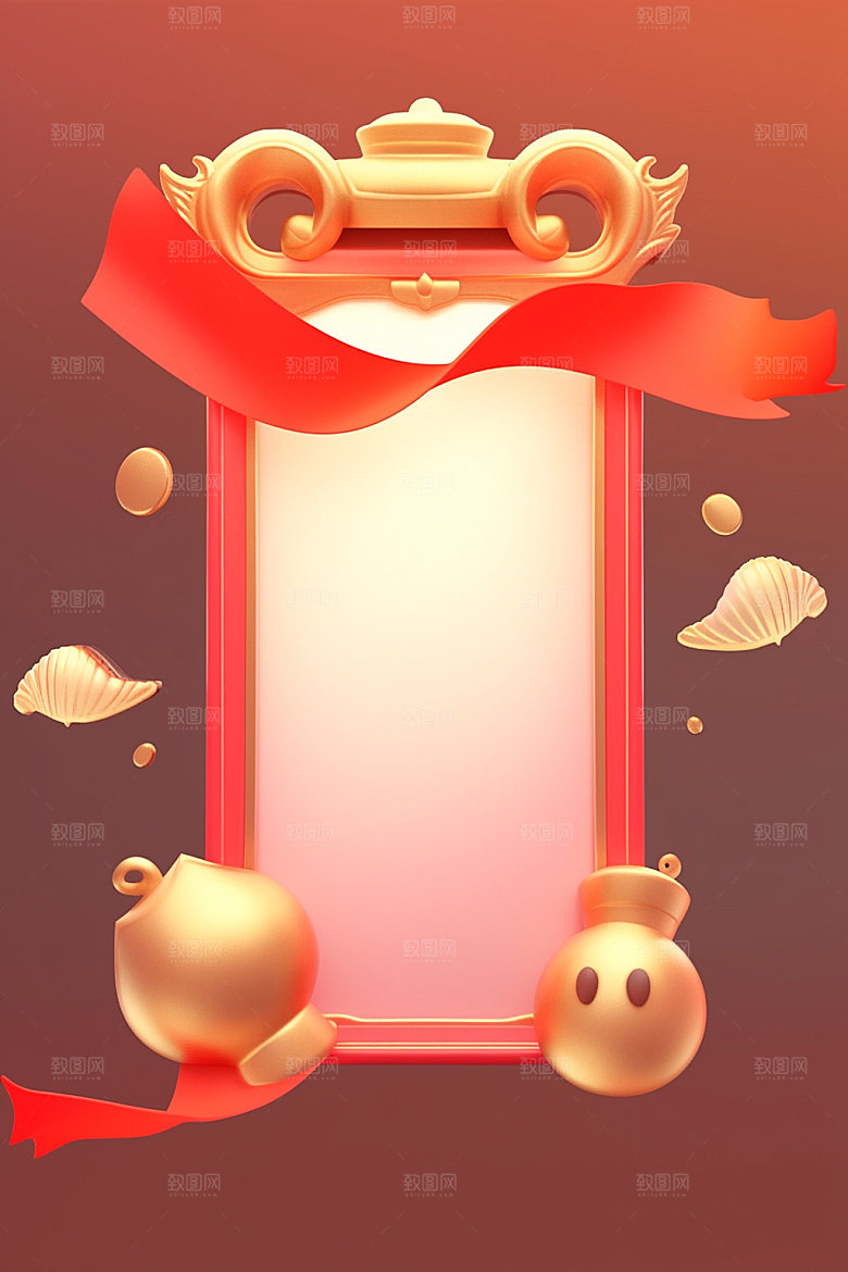 新春边框春节新年UI元素