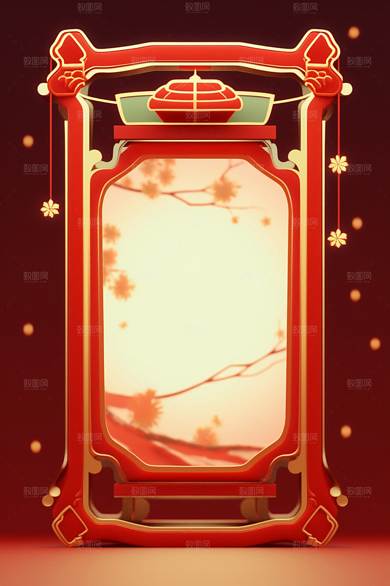 新春边框中国年新年UI元素
