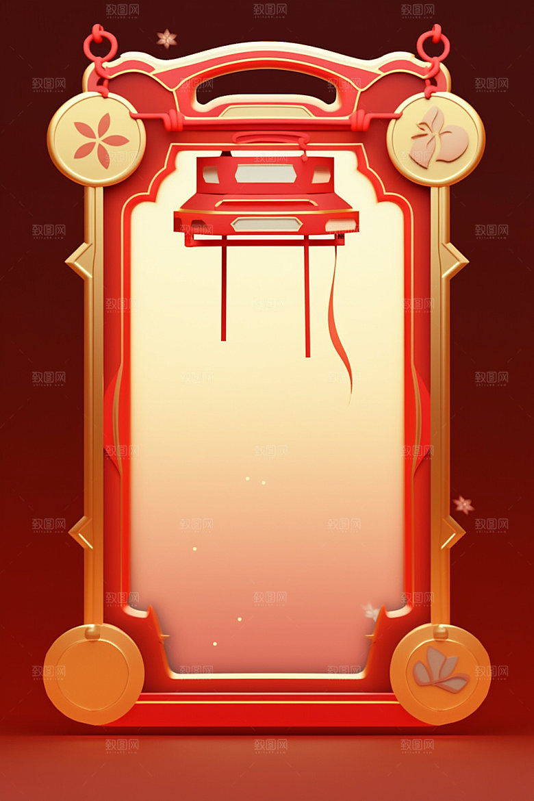 新春边框春节新年UI元素