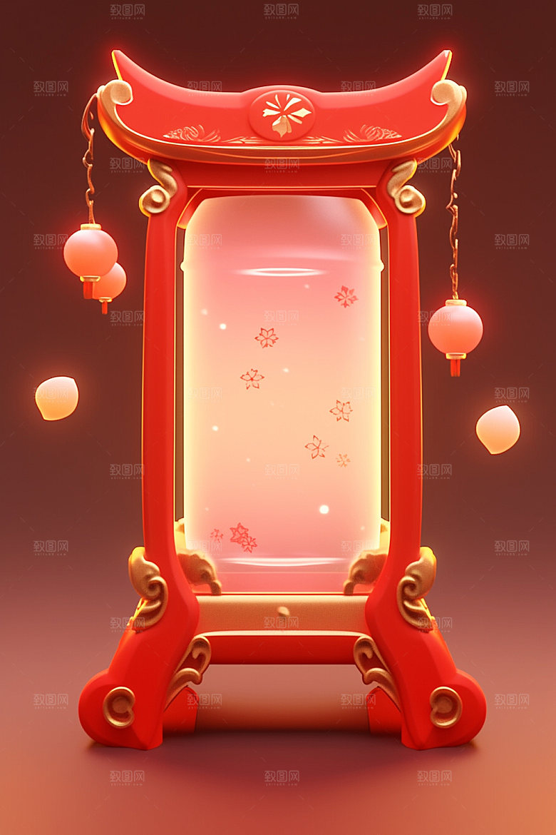 新春边框促销新年UI元素
