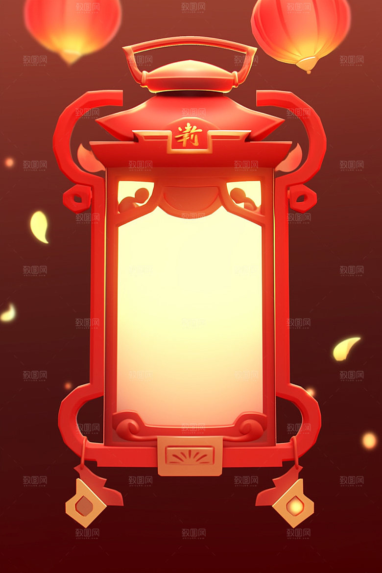 新春边框新年红包UI元素