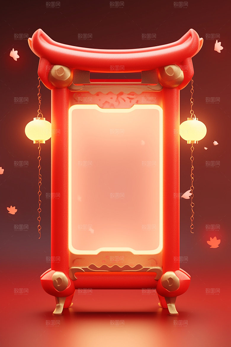 新春边框春节促销UI元素