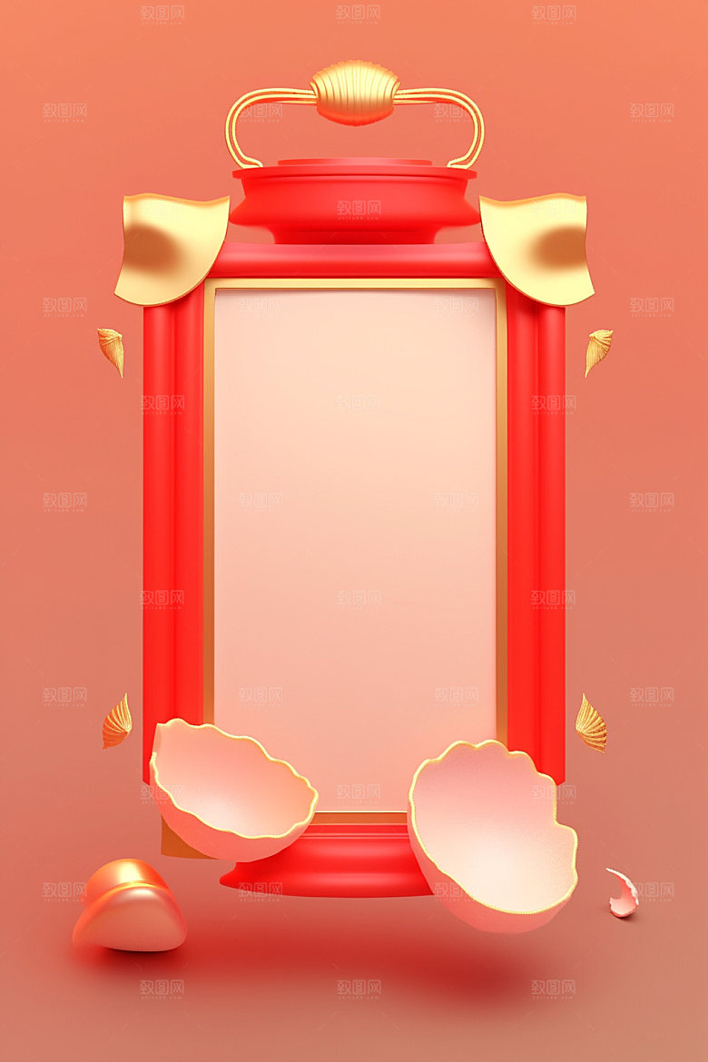 新春边框福利春节UI元素