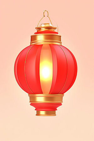 红色灯笼中国年喜庆UI元素