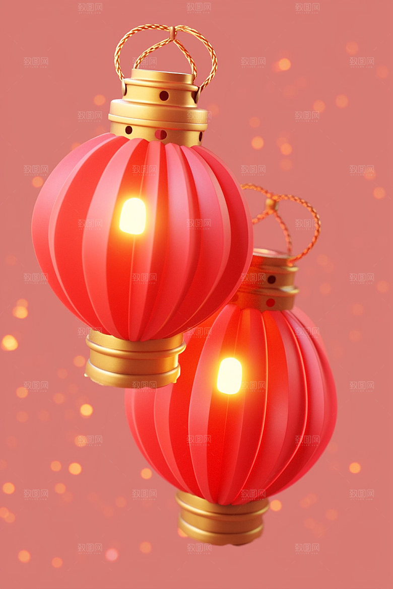 红色灯笼福利3DUI元素