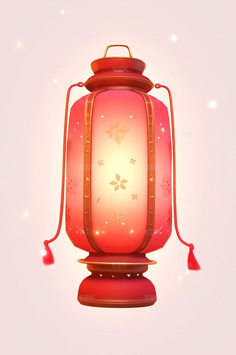 红色灯笼新年春节UI元素
