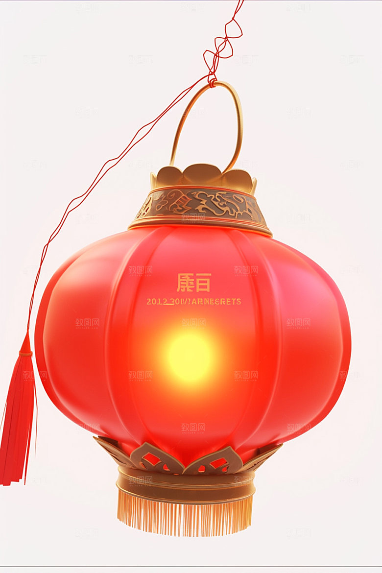 红色灯笼春节新春UI元素