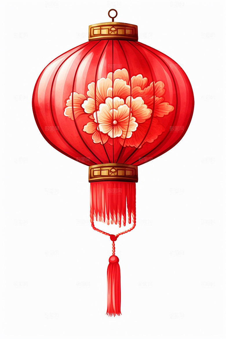 红色灯笼立体新春UI元素