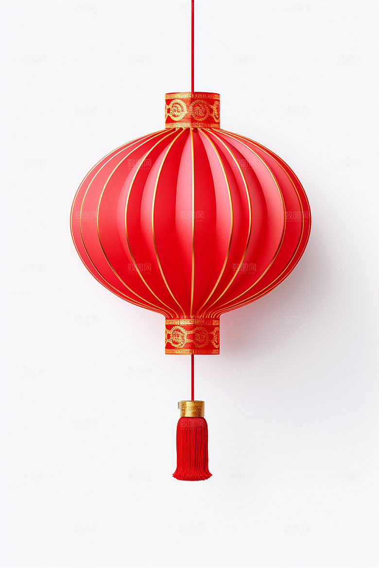 红色灯笼新春红色UI元素
