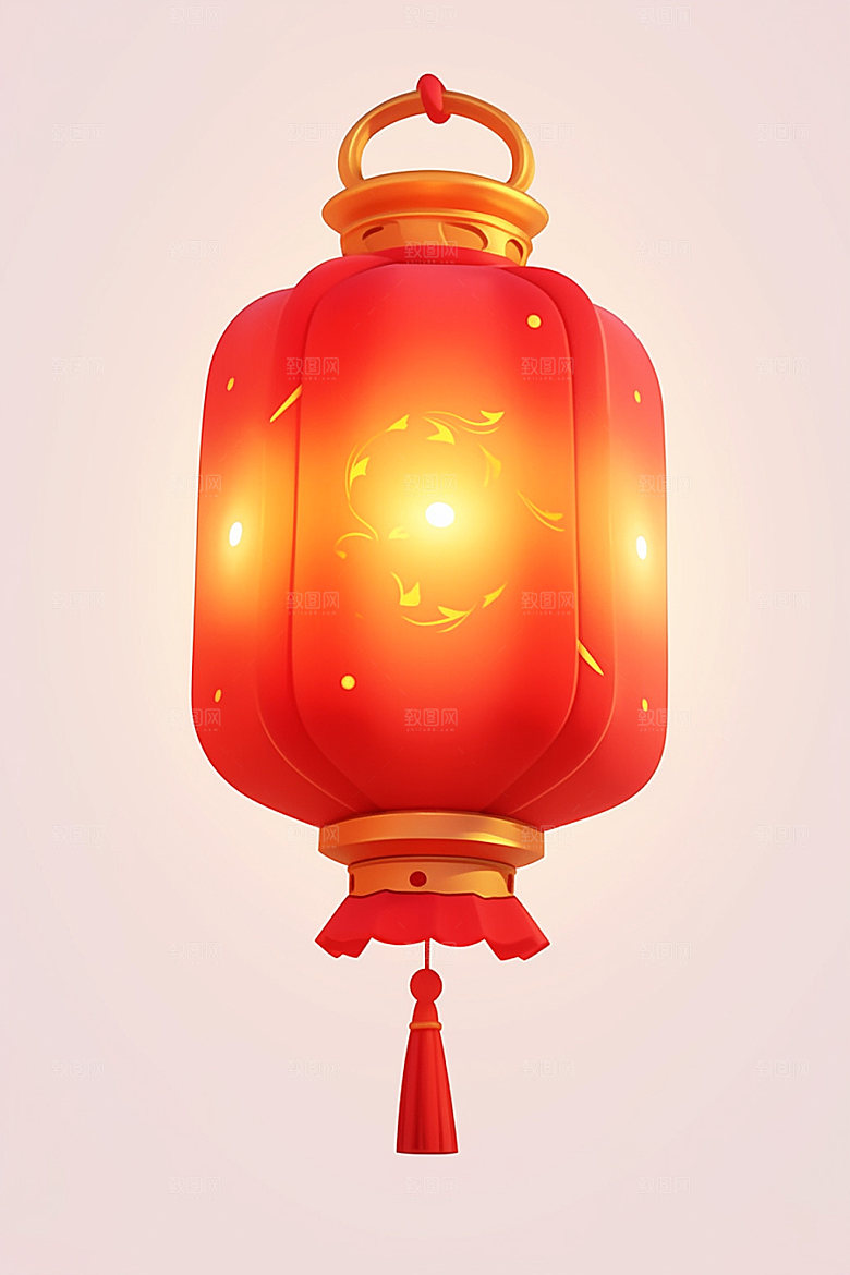 红色灯笼弹窗喜庆UI元素