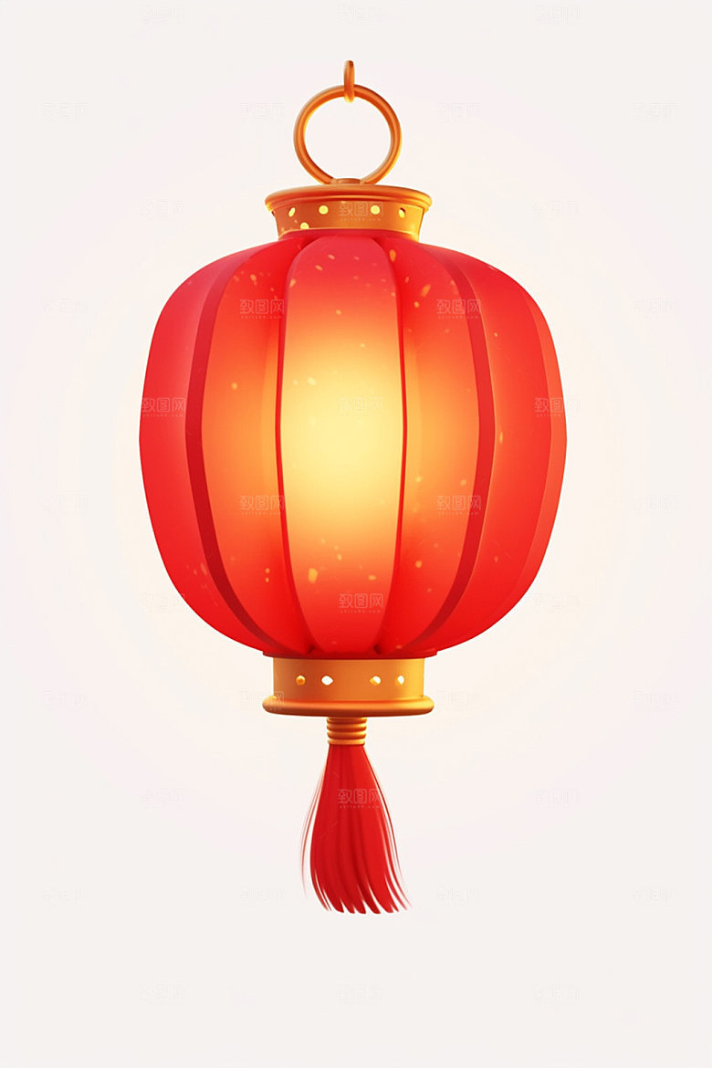 红色灯笼喜庆福利UI元素