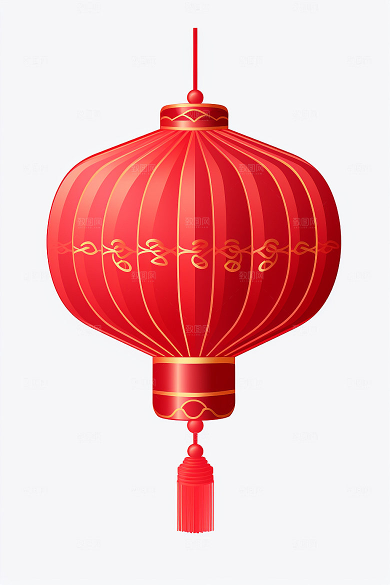 红色灯笼新年新春UI元素