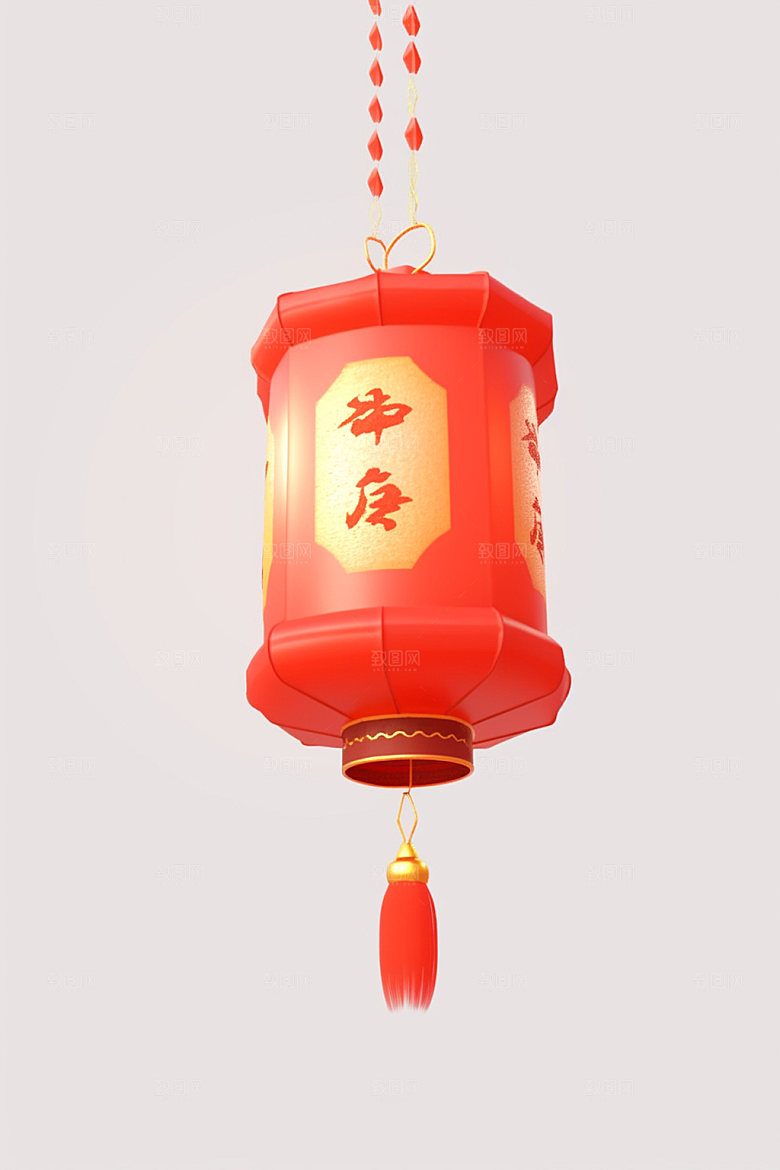 红色灯笼图标喜庆UI元素