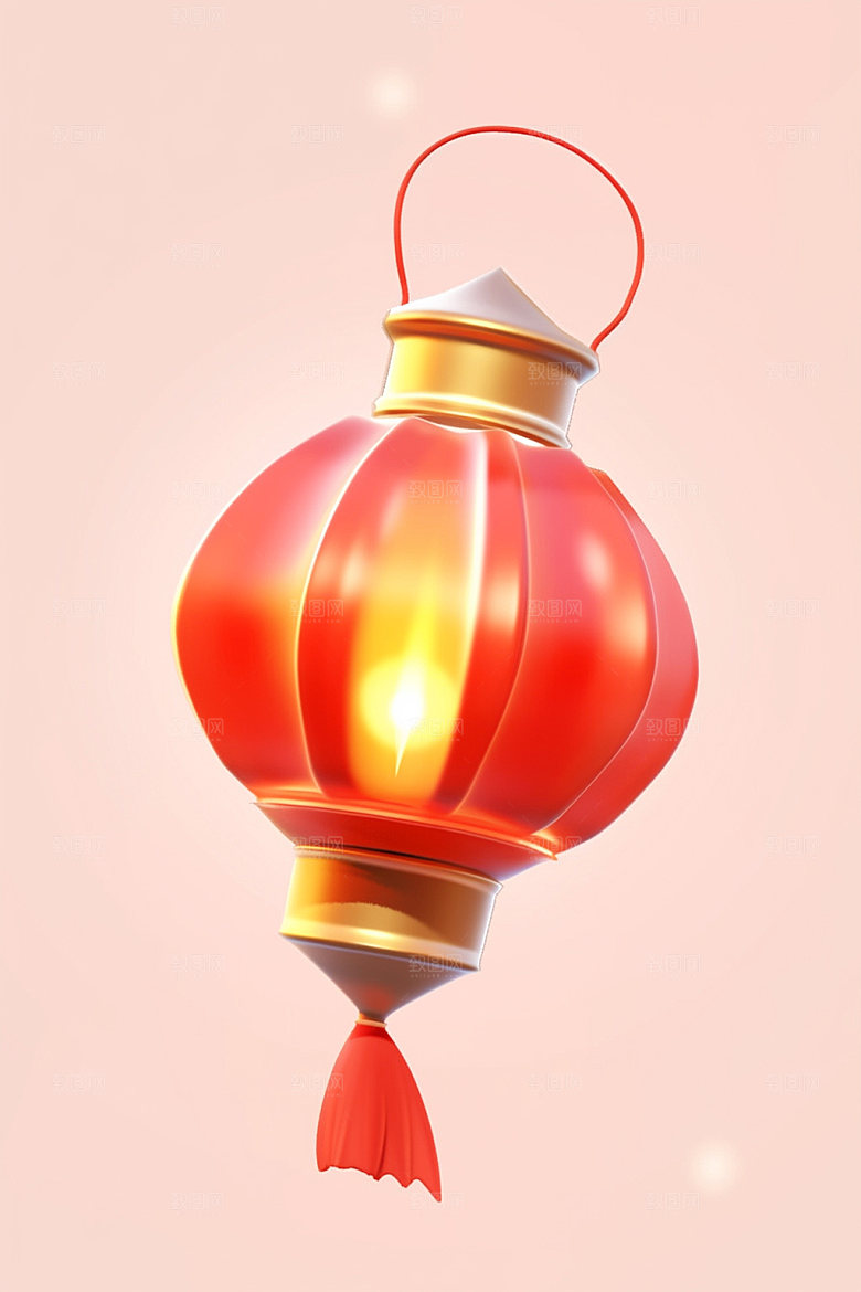 红色灯笼新年图标UI元素