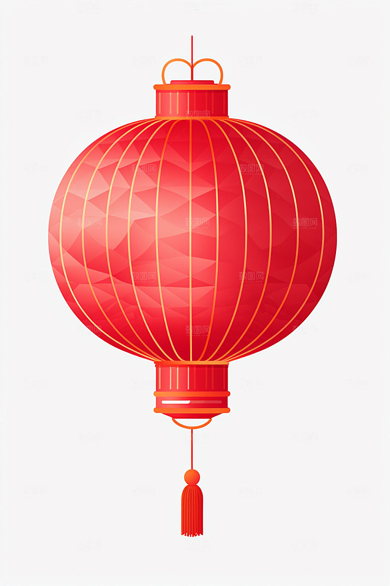红色灯笼立体喜庆UI元素
