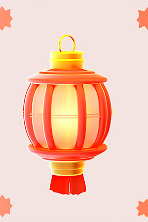 红色灯笼中国年3DUI元素