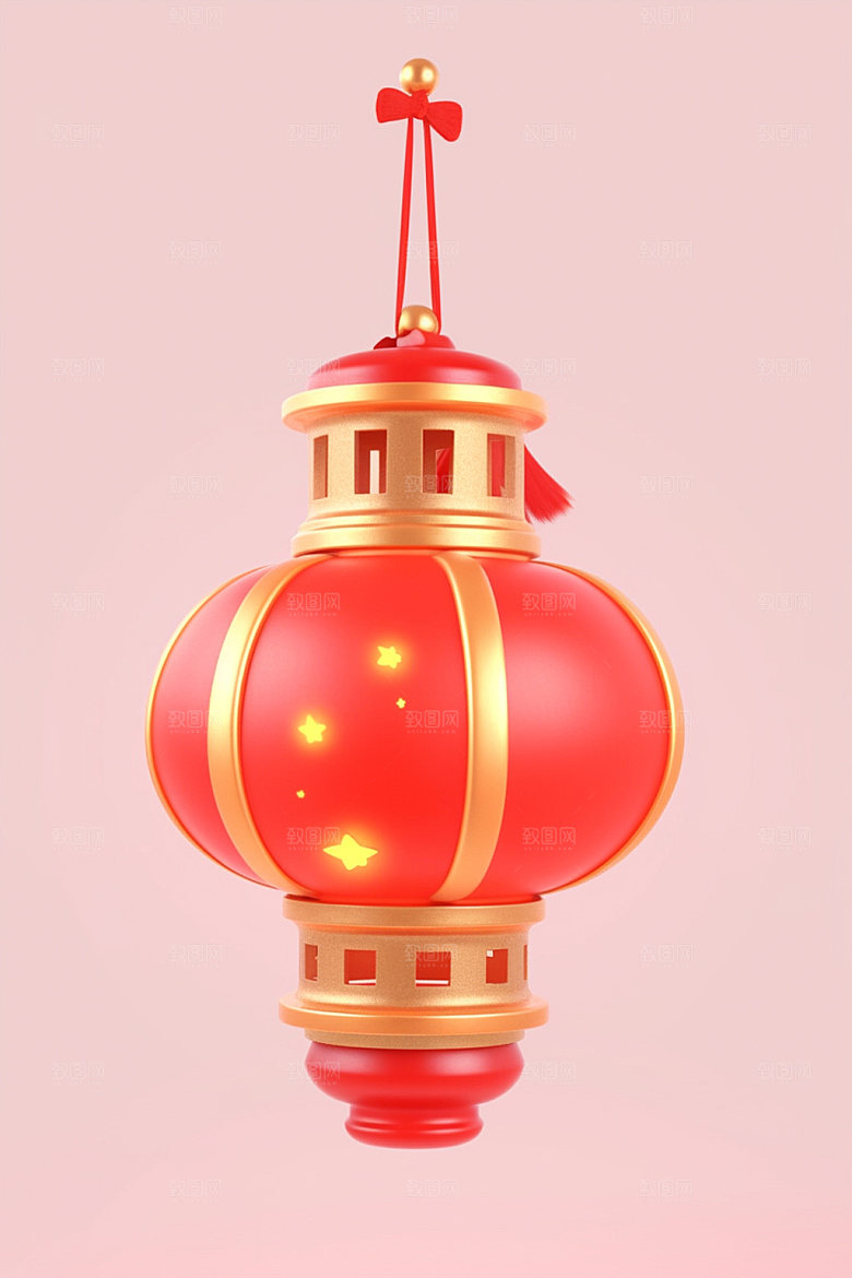 红色灯笼新春新年UI元素