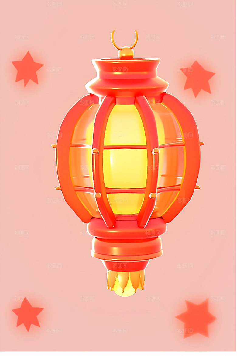 红色灯笼春节中国年UI元素