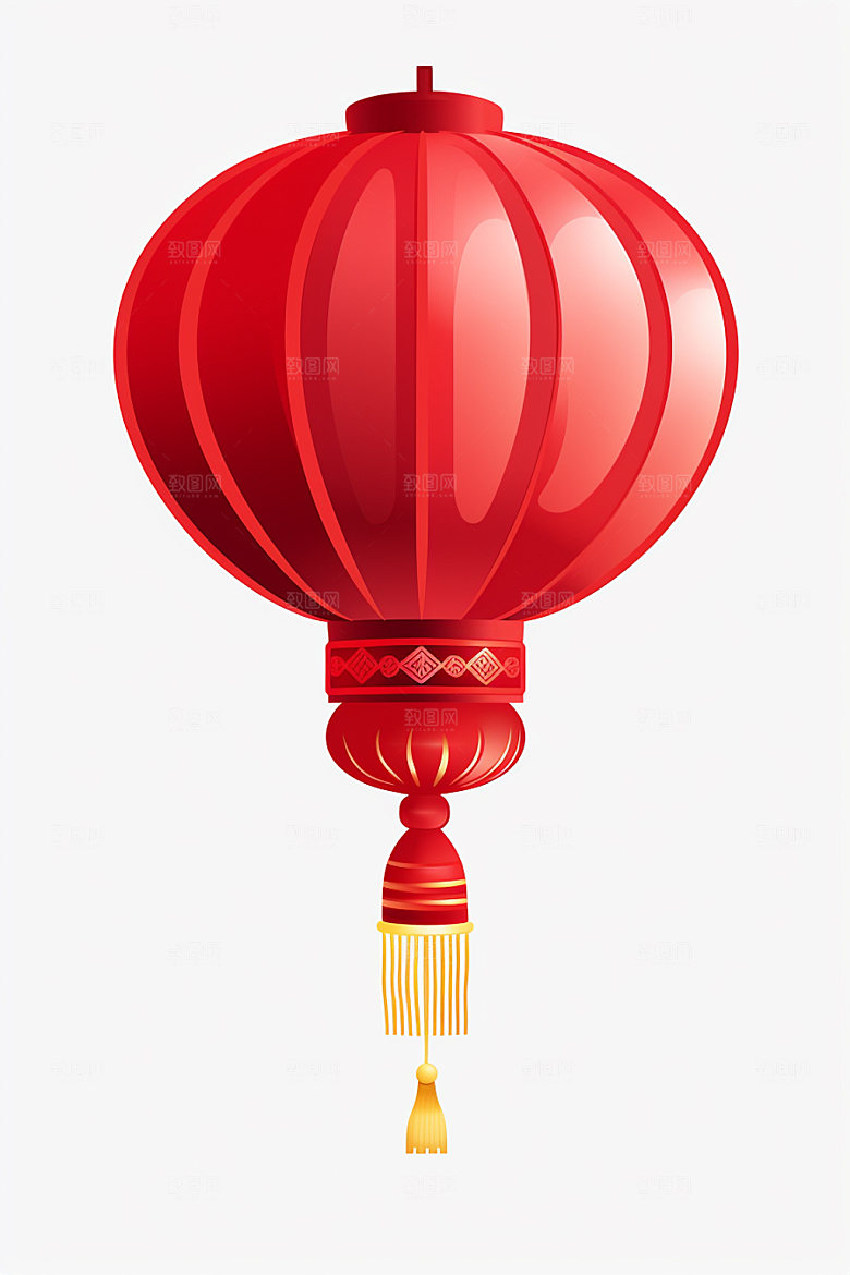 红色灯笼图标弹窗UI元素