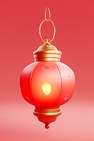 新年灯笼喜庆红色元素