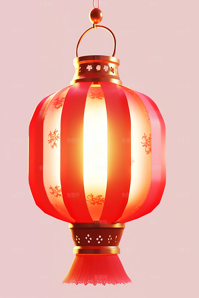 新年灯笼红色春节元素