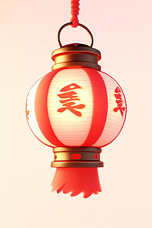 新年灯笼红色中国年元素