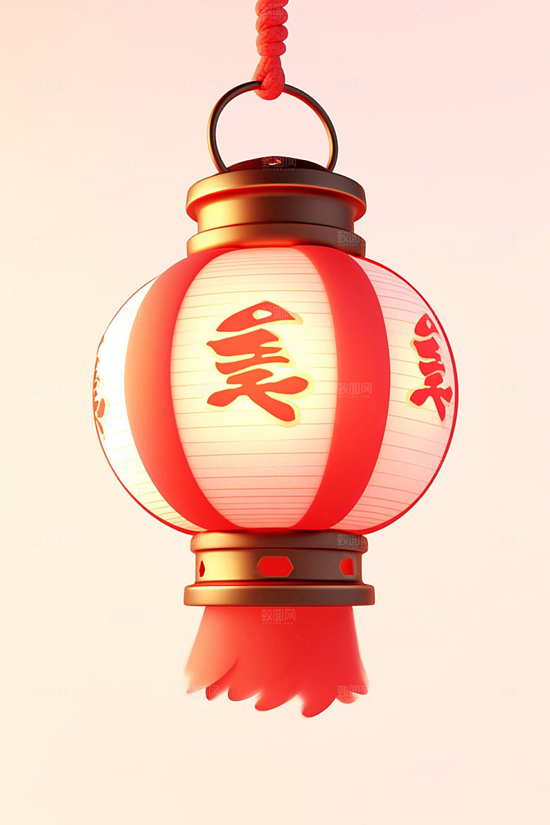 新年灯笼红色中国年元素