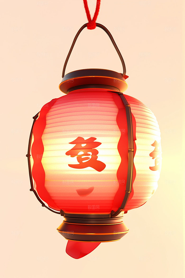 新年灯笼3D福利元素
